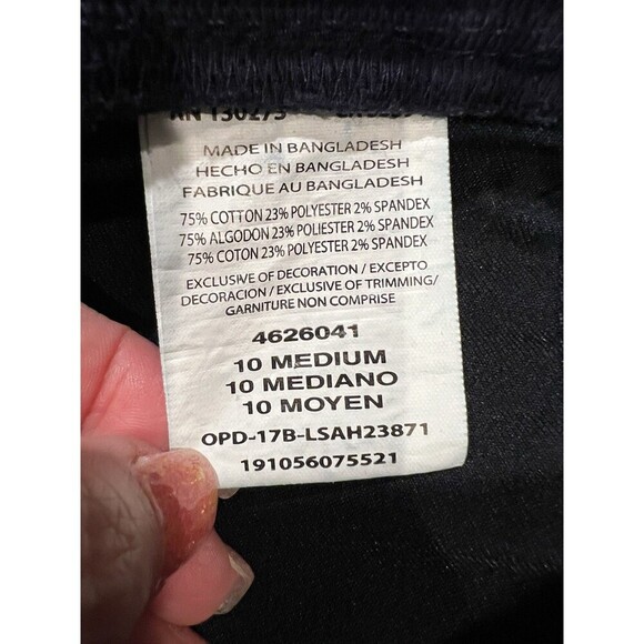 Womens Lee Shorts Relaxed Fit Navy Blue Stretch Waist Comfort Dark Wash Size 10 - Picture 4 of 5